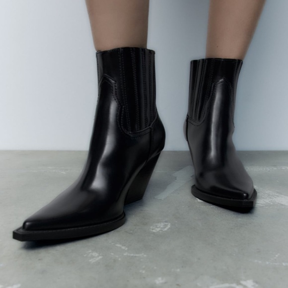 Zara Shoes Zara Cowboy Ankle Boots Poshmark